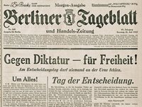 Cover des "Berliner Tageblatts" vom 31. Juli 1932.