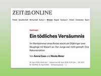 Mockup des nominierten Textes von Amrai Coen und Nicola Meier von der Zeit-Website